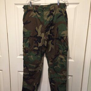 Woodland Camo  Combat Hot Weather Mens M Regular Cotton Combat Military Pants